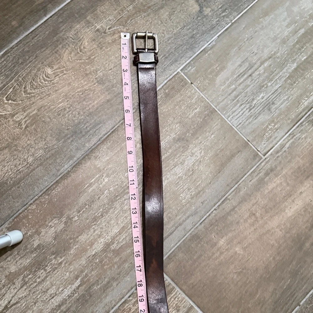 Vintage County Seat Classic Dark Brown Leather Women's Belt S